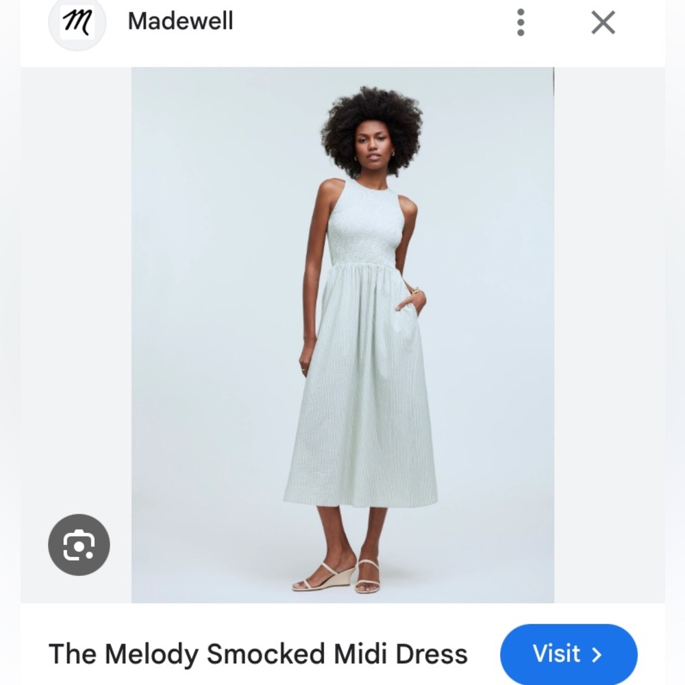 Madewell Melody Smocked Midi Dress